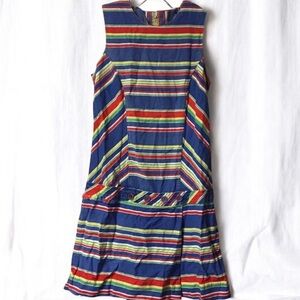 Vintage ~ 1960s ~ Kmart ~ Women’s ~ Dress ~ Skort ~ Large ~ Size 12 ~ Striped